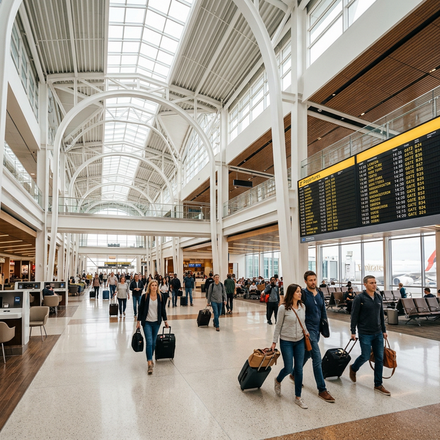 Terminal aeroportuaria moderna